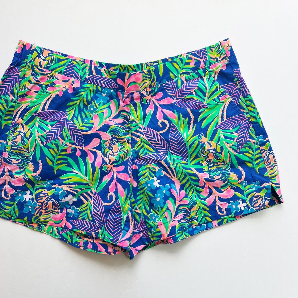 NWT Lilly Pulitzer Ocean View Shorts Borealis Blue How You Like Me Prowl